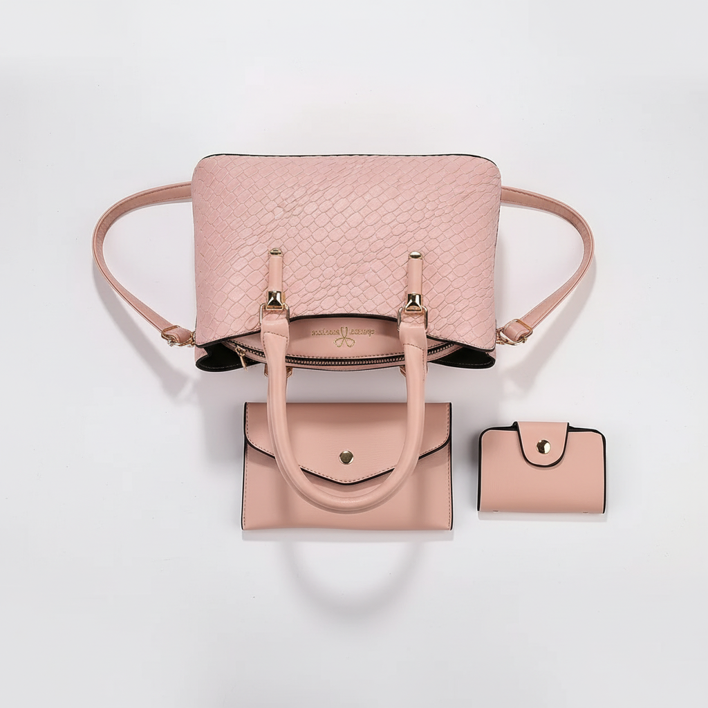 Woven Texture Three-piece Set Large Capacity One Shoulder Combination Bags