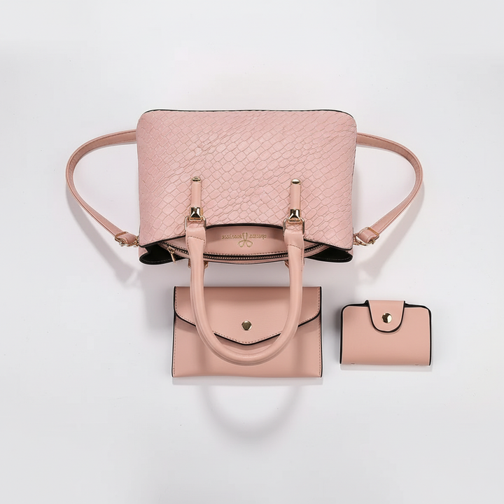 Woven Texture Three-piece Set Large Capacity One Shoulder Combination Bags