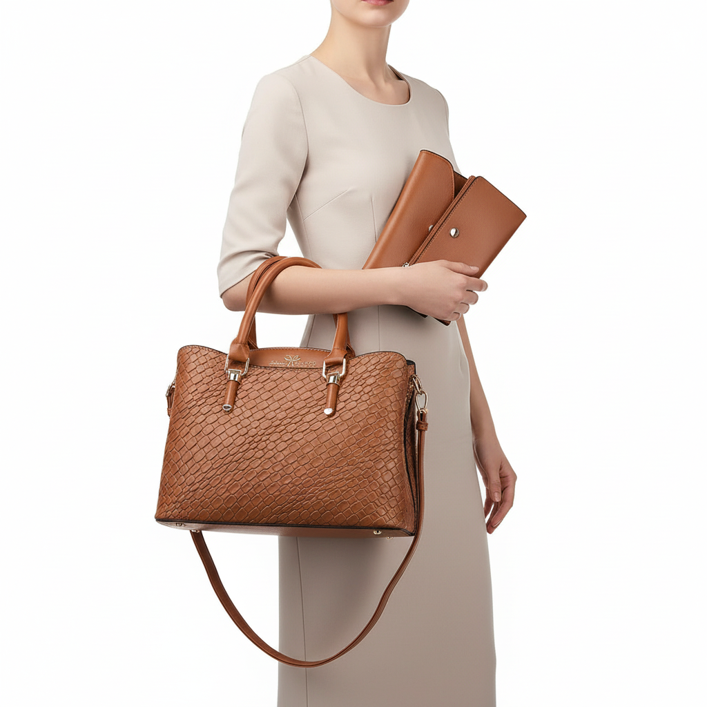 Woven Texture Three-piece Set Large Capacity One Shoulder Combination Bags