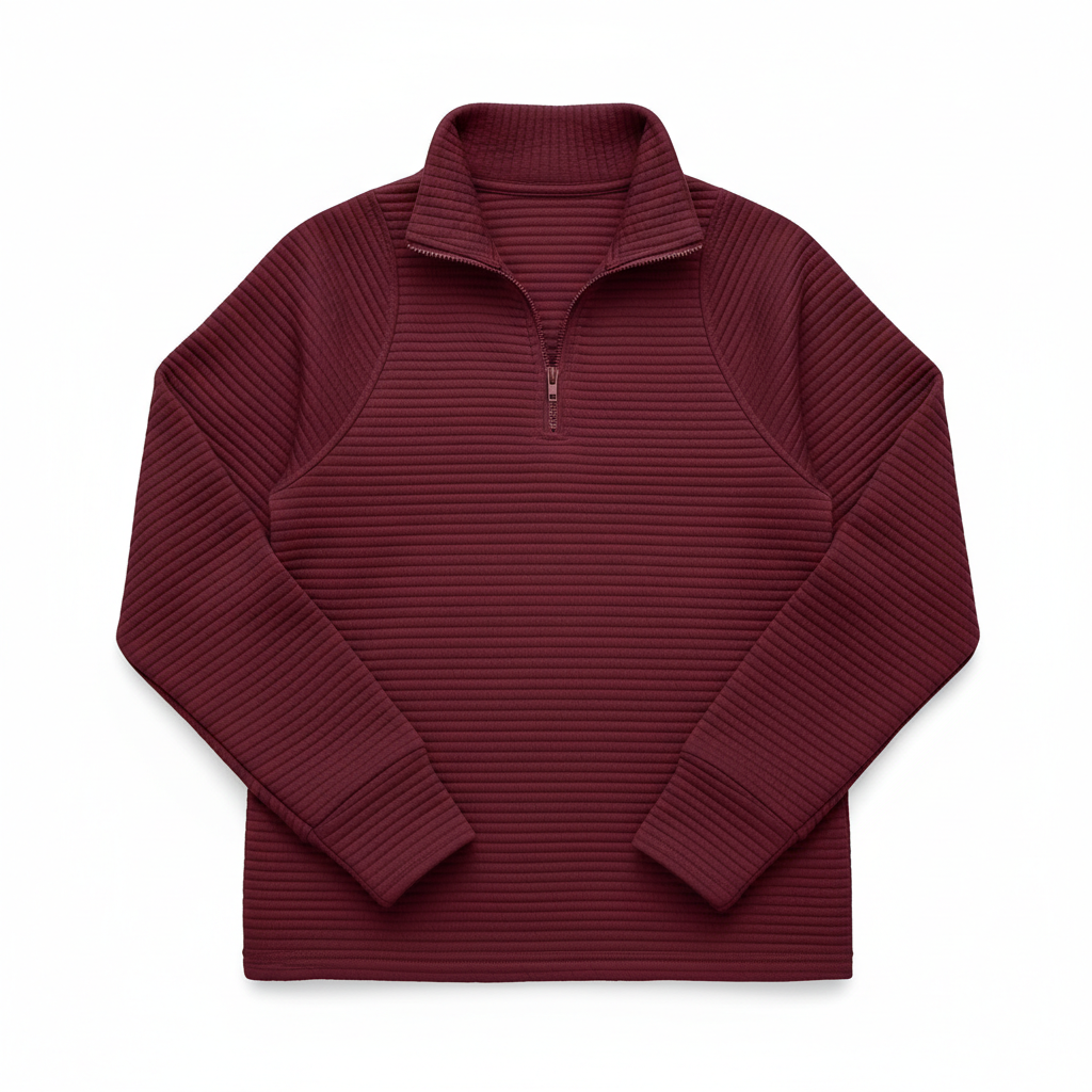 Zipper Stand Collar Pullover Sweatshirt Fashion Solid Striped Long Sleeve Top Spring And Autumn Women's Clothing