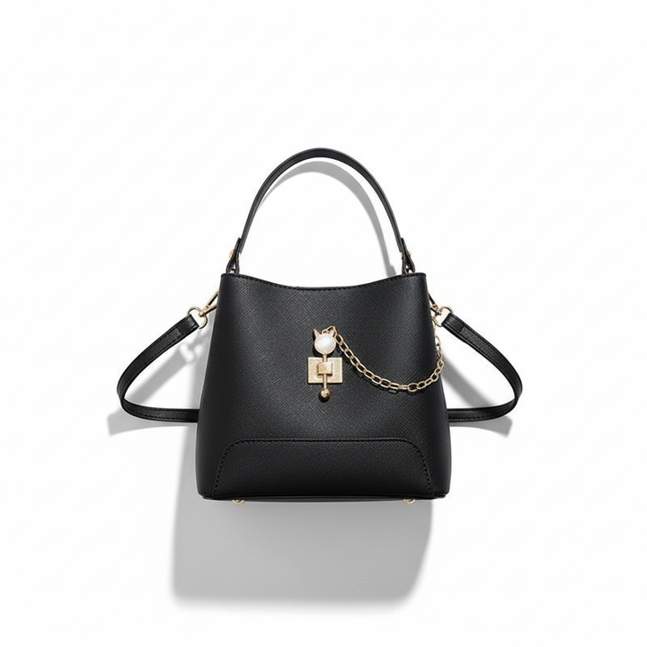 Fashion PU Leather Bucket Handbag – Women’s Top Handle Shoulder & Crossbody Bag
