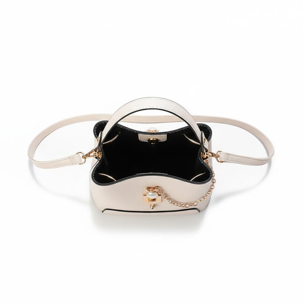 Fashion PU Leather Bucket Handbag – Women’s Top Handle Shoulder & Crossbody Bag