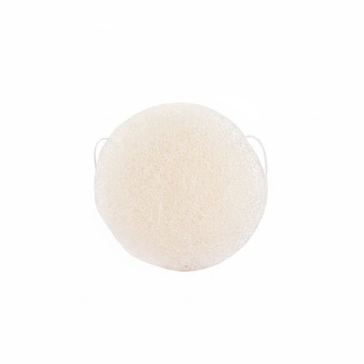 Round Konjac Facial Cleansing Sponge — Natural Konnyaku Exfoliator Face Wash Puff (5 Colours)
