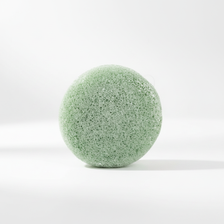 Round Konjac Facial Cleansing Sponge — Natural Konnyaku Exfoliator Face Wash Puff (5 Colours)