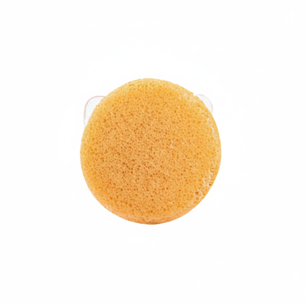 Round Konjac Facial Cleansing Sponge — Natural Konnyaku Exfoliator Face Wash Puff (5 Colours)