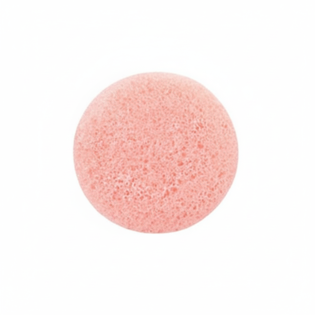 Round Konjac Facial Cleansing Sponge — Natural Konnyaku Exfoliator Face Wash Puff (5 Colours)