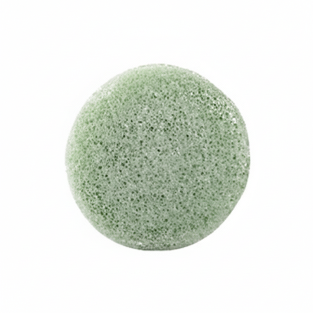 Round Konjac Facial Cleansing Sponge — Natural Konnyaku Exfoliator Face Wash Puff (5 Colours)