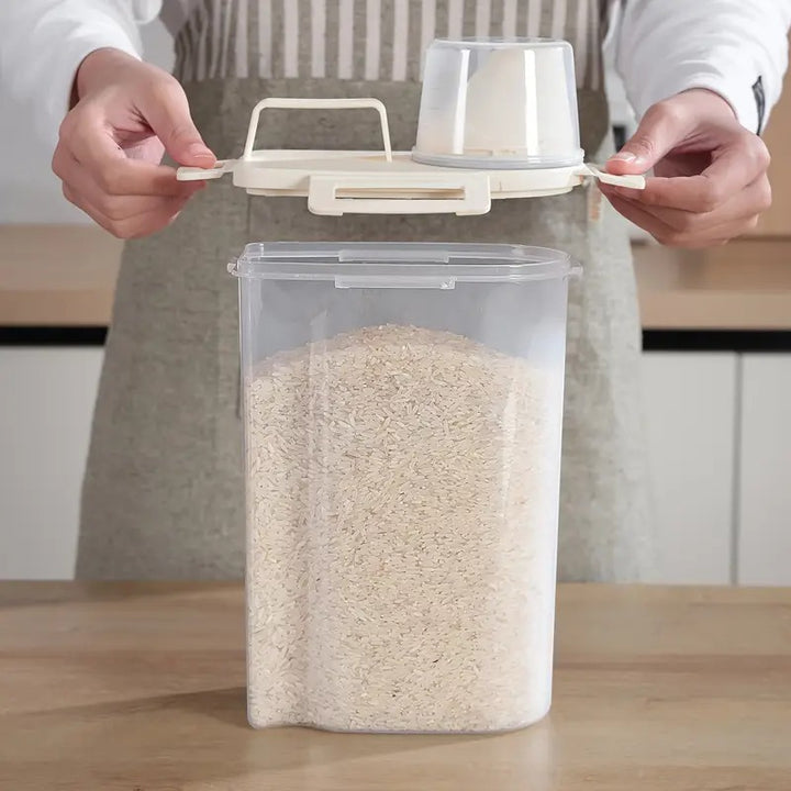Sealed Food Storage Containers with Lids — Leak-Proof Moisture-Proof PE Kitchen Boxes for Grains, Nuts, Flour & Rice