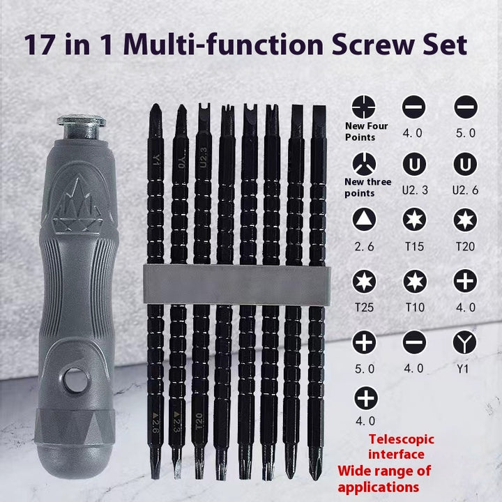 17-in-1 Magnetic Special-Shaped Screwdriver Set — Multi-Function Precision Driver Kit for Home, Garden & DIY