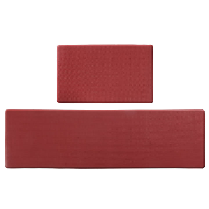 Kitchen Floor Mat 2-Piece Set — Non-Slip, Waterproof & Easy-Scrub Anti-Fatigue Mats for Home Kitchen (Brown)