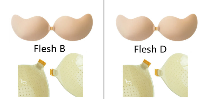 Deep V Invisible Silicone Bra – Strapless Push-Up Adhesive Bra