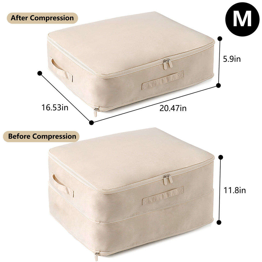 1Pc Foldable Storage Bag For Comforter Quilt Blanket Clothes Pillows Beddings With Dual Zippers