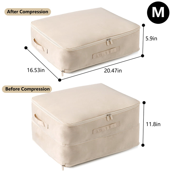 1Pc Foldable Storage Bag For Comforter Quilt Blanket Clothes Pillows Beddings With Dual Zippers