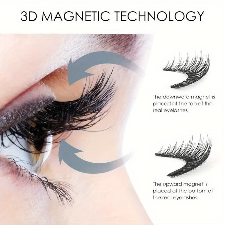 Effortless Magnetic False Eyelashes — Adjustable Strips, Reusable, Glue-Free All-Day Wear