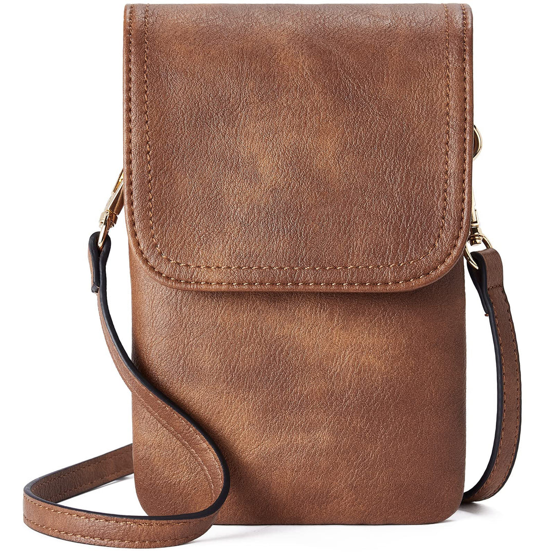 Mini PU Leather Phone Crossbody Bag – Multi-Compartment Wallet Shoulder Bag