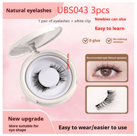 Magnetic Mink False Eyelashes — No-Glue Little Devil Style, Sizes 9–14 with Applicator Clip