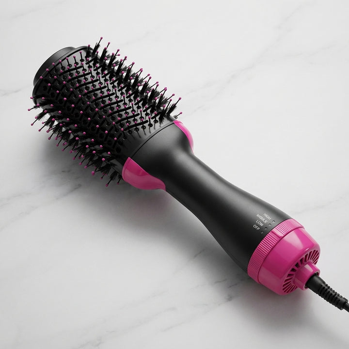 4-in-1 Hot Hair Brush Dryer Comb — Volumizer for Straightening, Curling & Drying