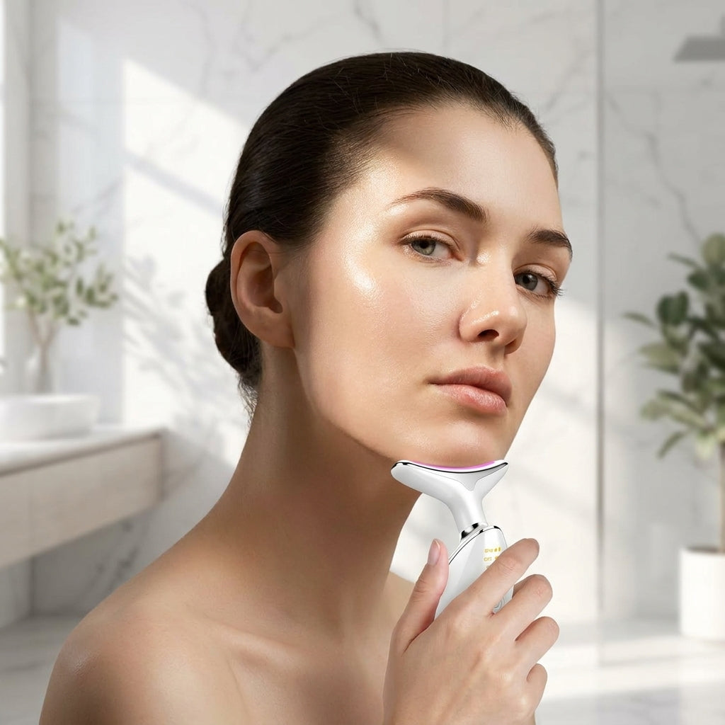 Neck Face Massager Face Sculpting Tool 3 Colour Modes And Vibration For Facial Massager For Double Chin
