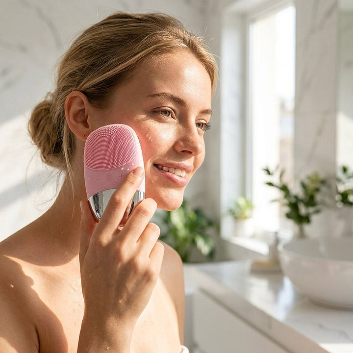 Mini Silicone Electric Face Cleansing Brush Electric Facial Cleanser Facial Cleansing Brush Skin Massager Skin Care Tools