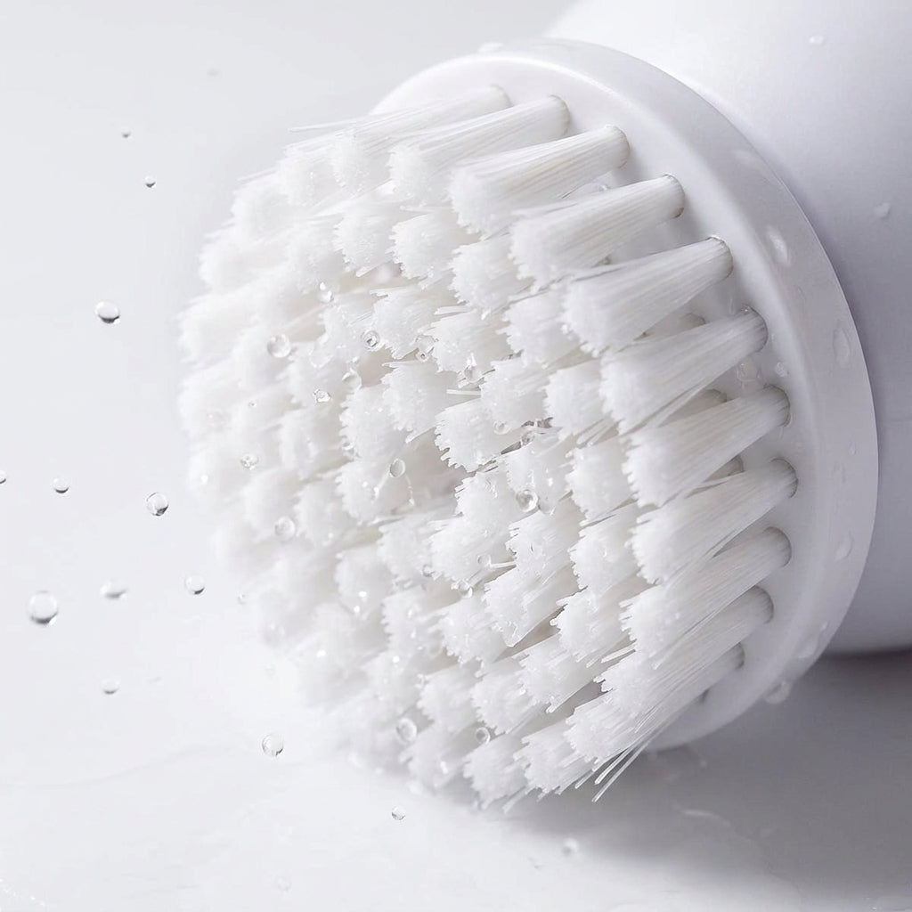 Waterproof Electric Facial Cleansing Spin Brush — 5 Interchangeable Brush Heads for Women (Pink)