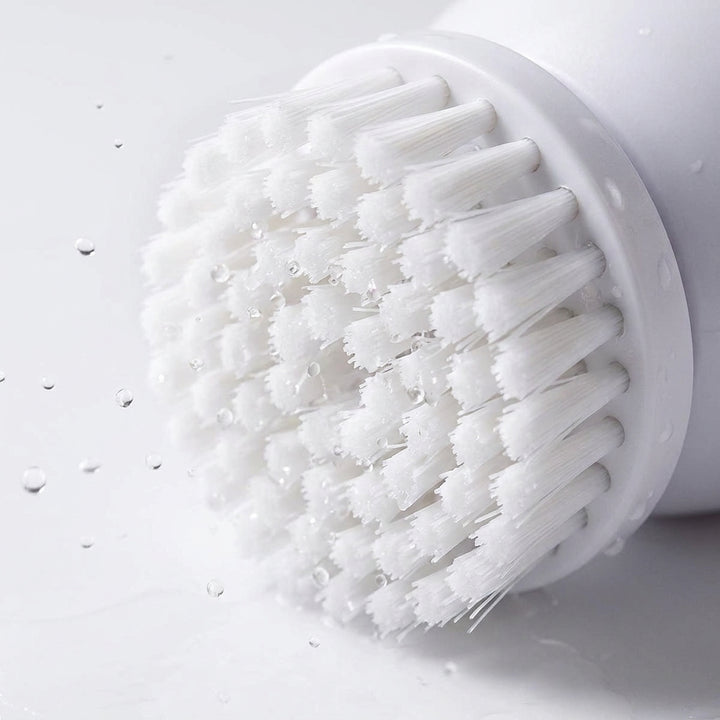 Waterproof Electric Facial Cleansing Spin Brush — 5 Interchangeable Brush Heads for Women (Pink)