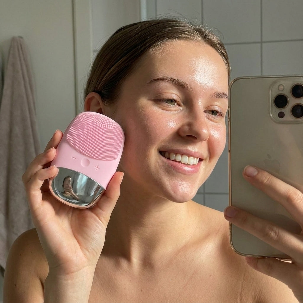 Mini Silicone Electric Face Cleansing Brush Electric Facial Cleanser Facial Cleansing Brush Skin Massager Skin Care Tools