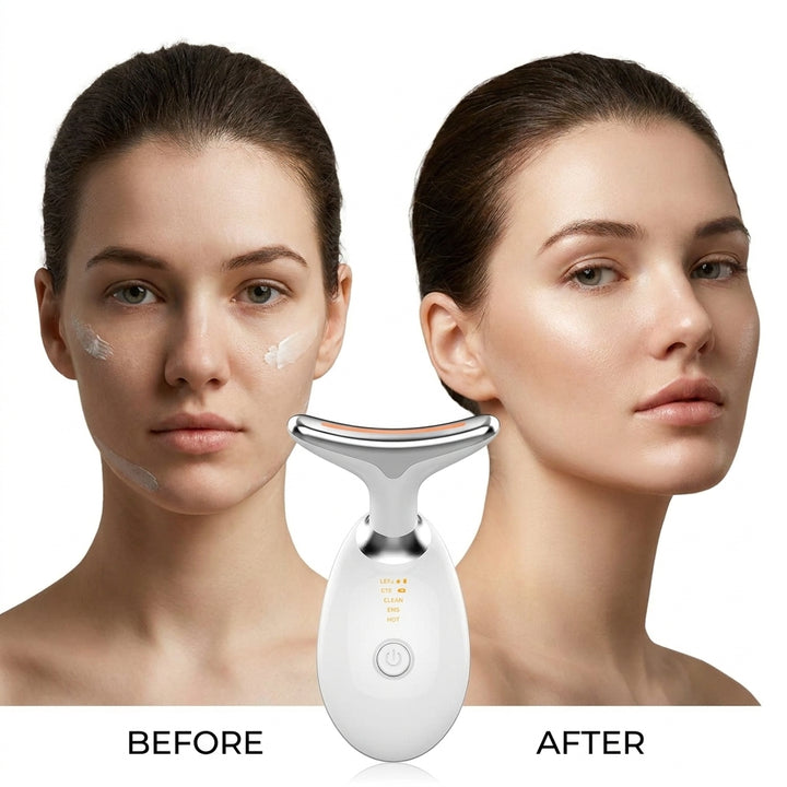Neck Face Massager Face Sculpting Tool 3 Colour Modes And Vibration For Facial Massager For Double Chin
