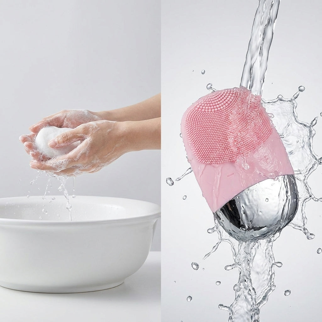 Mini Silicone Electric Face Cleansing Brush Electric Facial Cleanser Facial Cleansing Brush Skin Massager Skin Care Tools