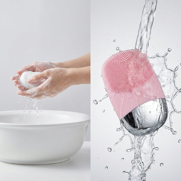 Mini Silicone Electric Face Cleansing Brush Electric Facial Cleanser Facial Cleansing Brush Skin Massager Skin Care Tools