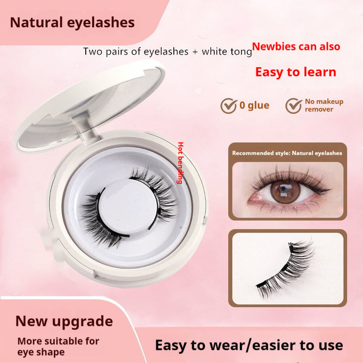 Magnetic Mink False Eyelashes — No-Glue Little Devil Style, Sizes 9–14 with Applicator Clip