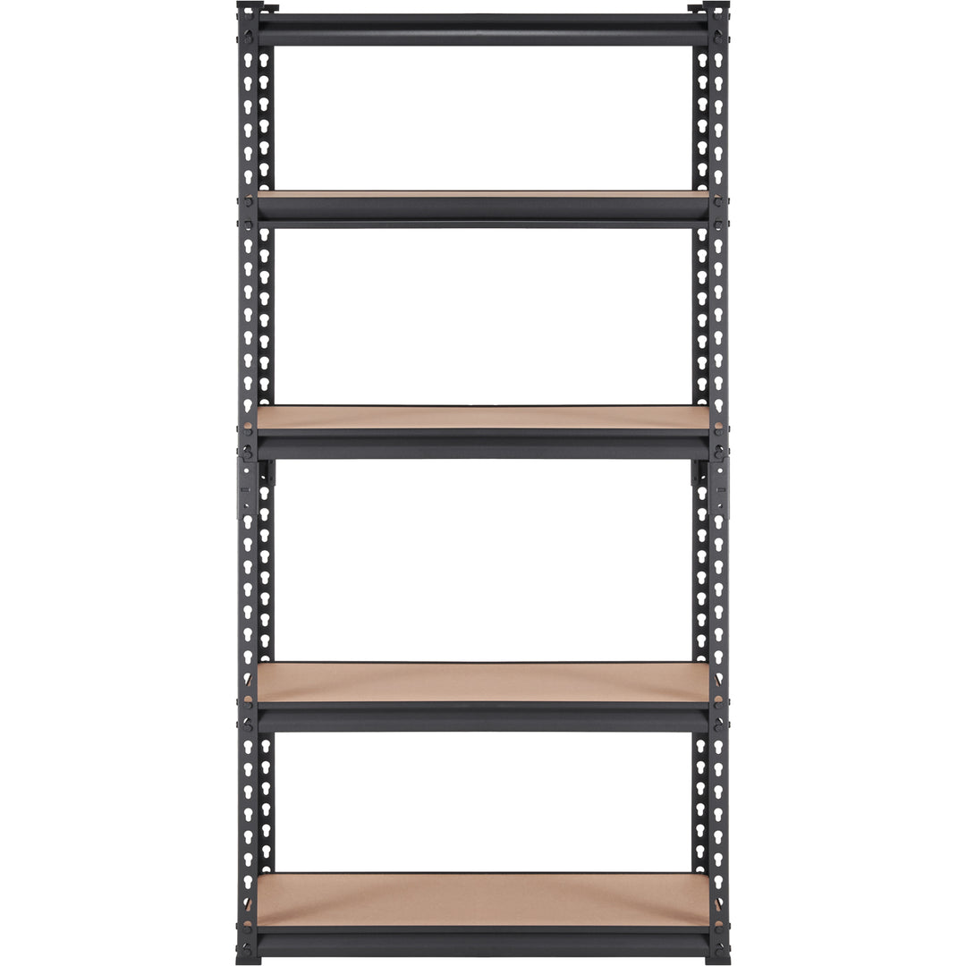 VEVOR Storage Shelving Unit, 5Tier Adjustable, 2000 Lbs Capacity, Heavy Duty Garage Shelves Metal Organizer Utility Rack, Black, 30L X 12W X 60 H For Kitchen Pantry Basement Bathroom Laundry