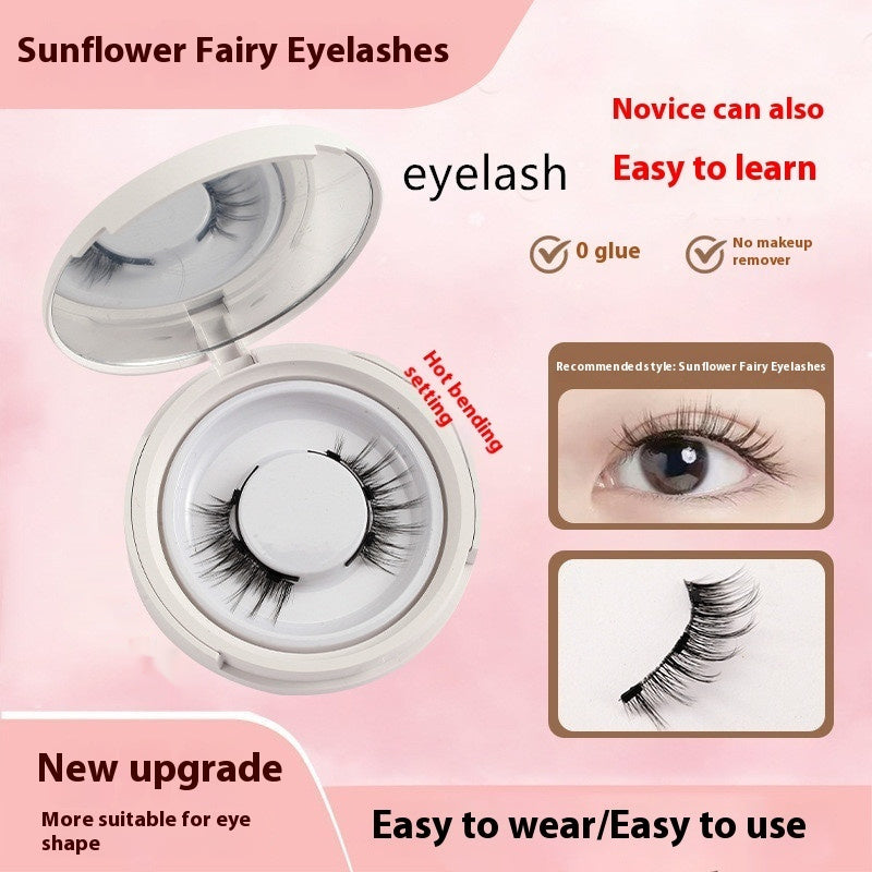 Magnetic Mink False Eyelashes — No-Glue Little Devil Style, Sizes 9–14 with Applicator Clip