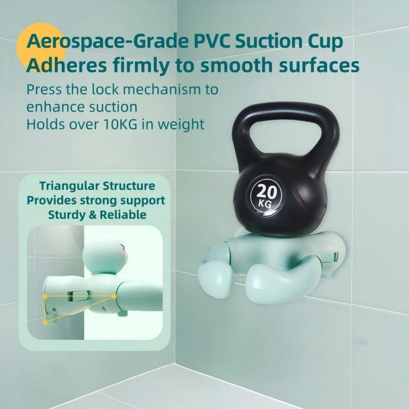 MiniJones Baby Bath Stand — Suction Cup Wall-Mounted Adjustable Width Portable Shower Holder for Infants