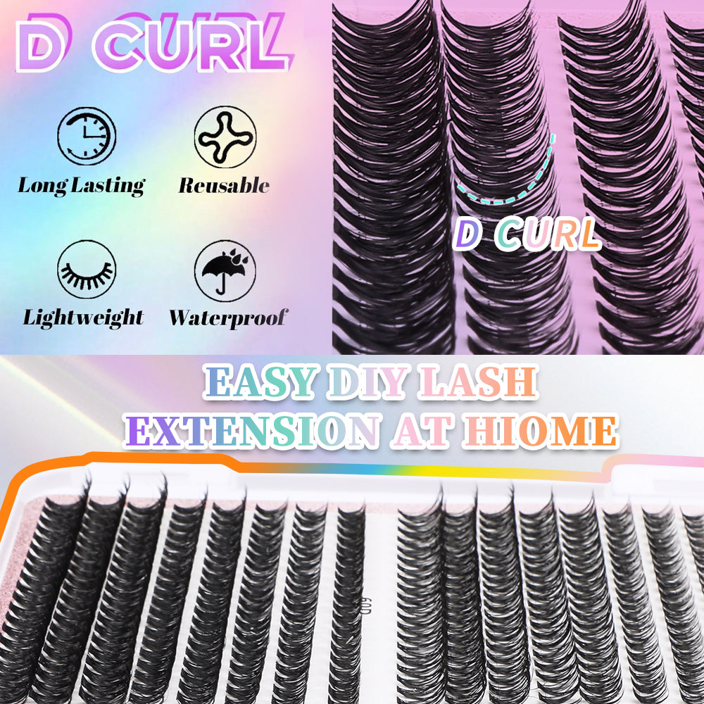 640-Cluster Lash Book Set — 32 Rows of Segmented Lash Fans, Style 1 & Style 2