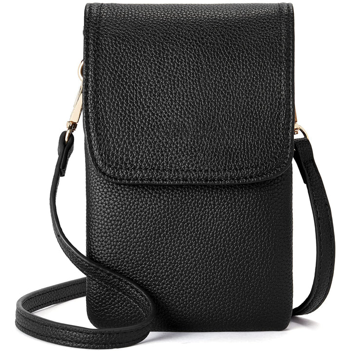 Mini PU Leather Phone Crossbody Bag – Multi-Compartment Wallet Shoulder Bag