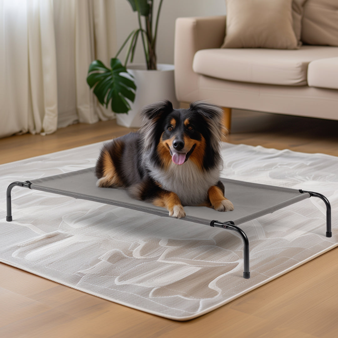 Raised Cooling Dog Bed – Elevated Pet Cot for Small; Medium Dogs