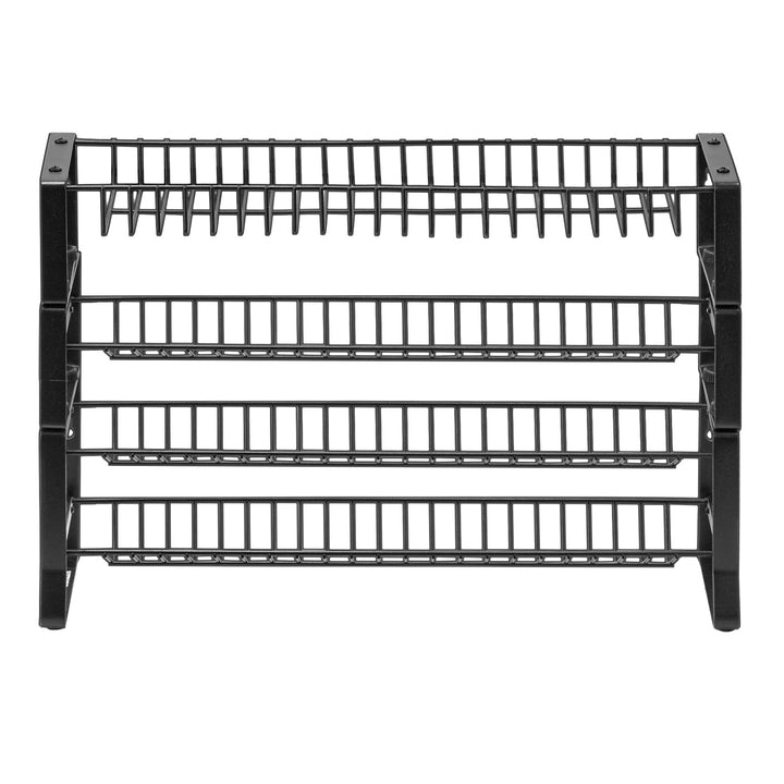 Spice Rack Organizer — 18×11in Cabinet & Countertop Seasoning Organizer (Black)