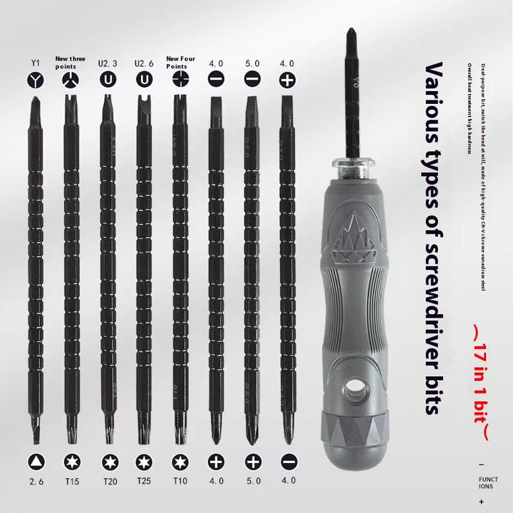 17-in-1 Magnetic Special-Shaped Screwdriver Set — Multi-Function Precision Driver Kit for Home, Garden & DIY
