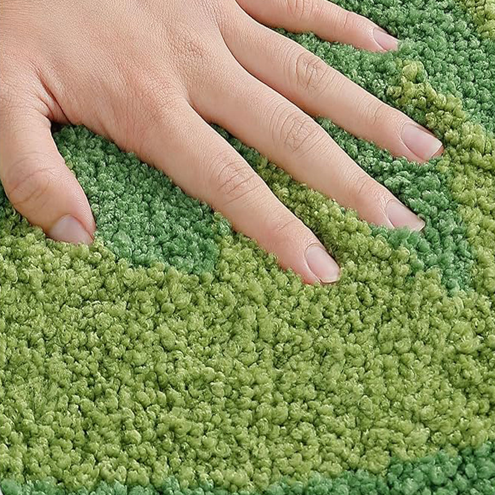 Kiwi Fruit Bathroom Rug — Cute Highly Absorbent Non-Slip Bath Mat with Kiwi Print (Green)