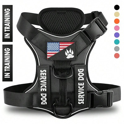 Reflective Breathable Dog Harness – Adjustable No-Pull Pet Strap