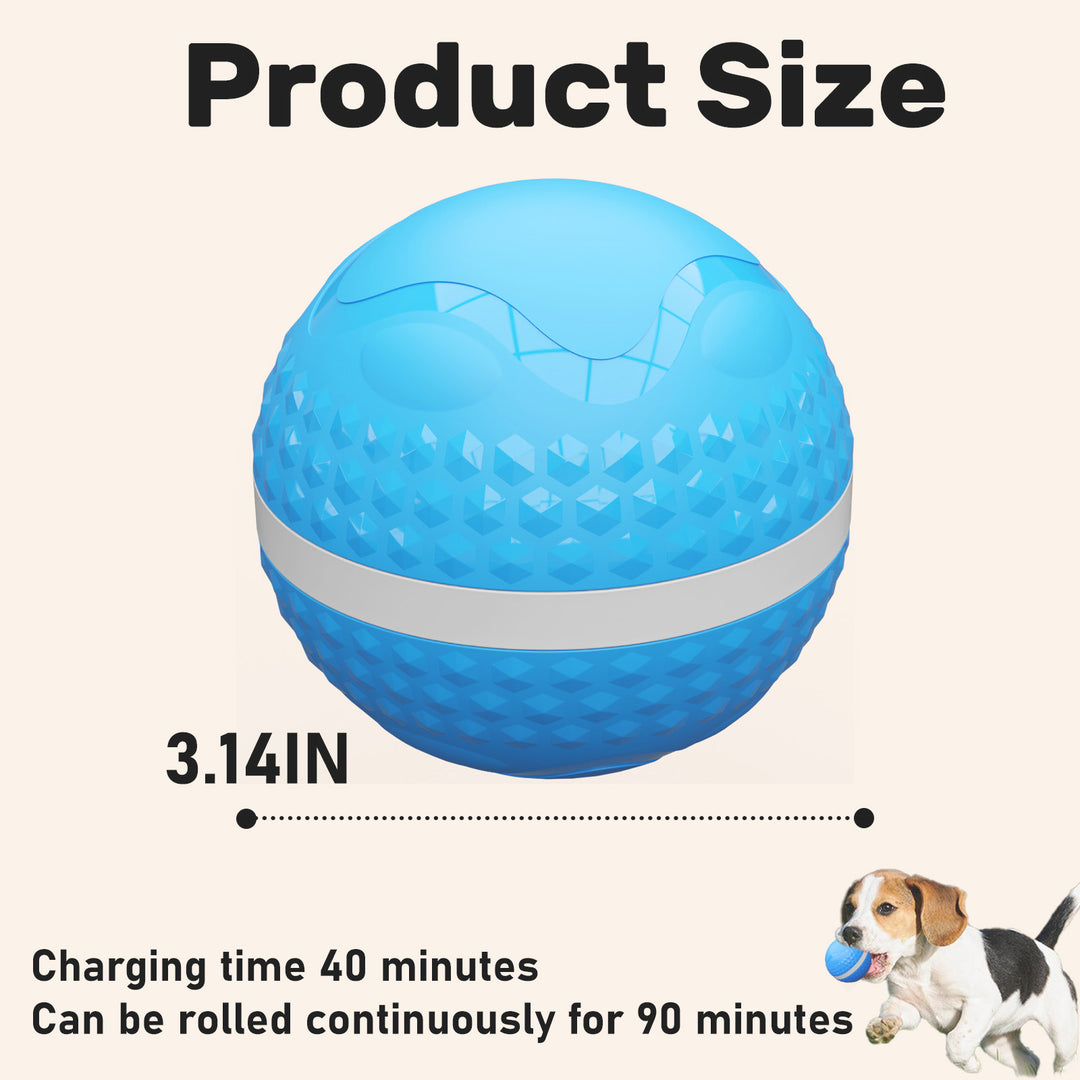 Smart Automatic Rolling Dog Ball – USB Rechargeable Interactive Pet Toy
