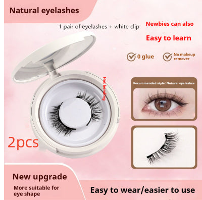 Magnetic Mink False Eyelashes — No-Glue Little Devil Style, Sizes 9–14 with Applicator Clip