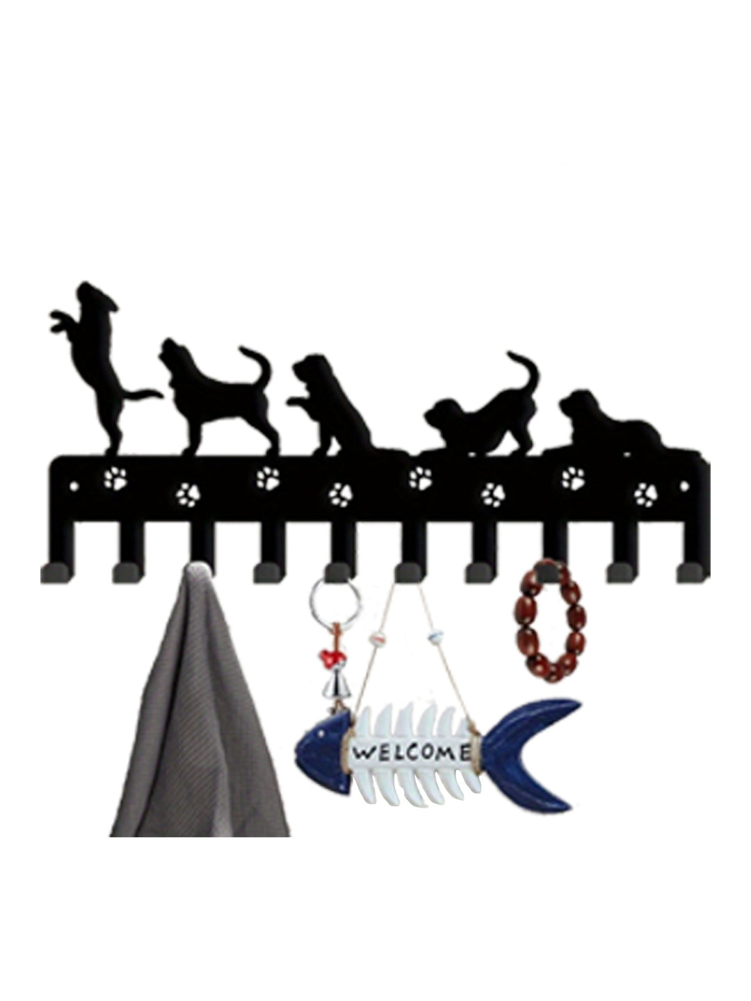 Animal-Inspired Wall-Mounted Key Holder — Detachable Upright Hook Organizer for Home & Entryway