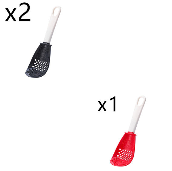 Multifunctional Slotted Grinding Cooking Spoon — Mashed Potato Masher, Ginger Garlic Press & Stir-Fry Spatula
