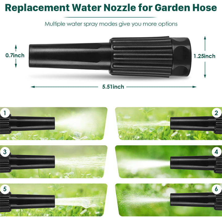 100ft Stainless Steel Metal Garden Hose — Flexible, Kink-Free, with 10-Pattern Spray Nozzle & 2 Nozzles
