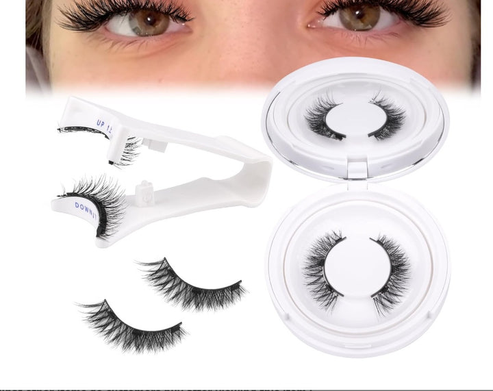Magnetic Mink False Eyelashes — No-Glue Little Devil Style, Sizes 9–14 with Applicator Clip