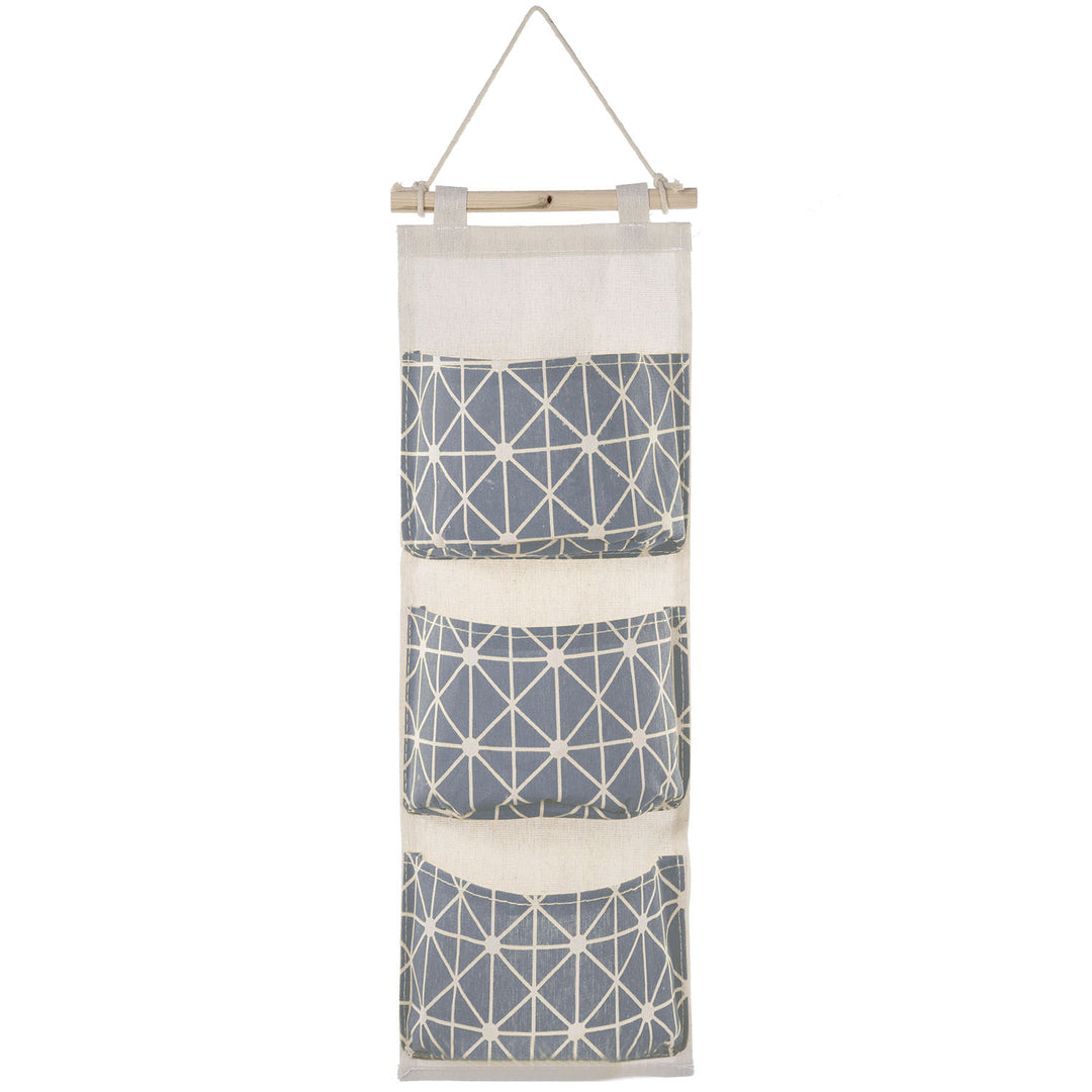 1Pc Wall Mounted Storage Bag Door Closet Hanging Storage Bag Organizer Waterproof 3 Pockets Pouch