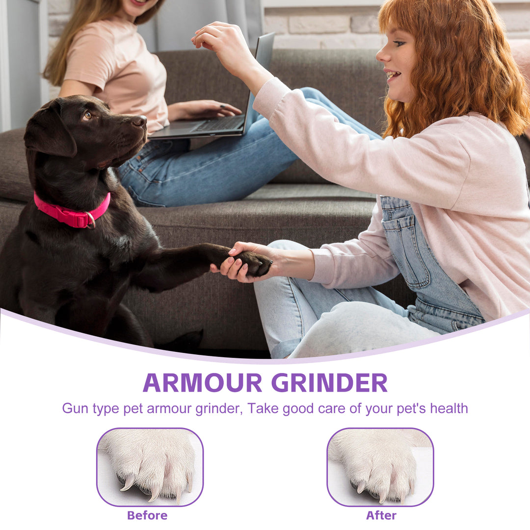 LED Pet Nail Grinder – Low Noise Electric Dog & Cat Nail Trimmer