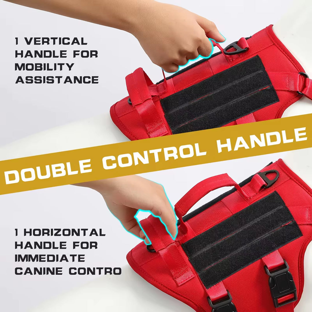 Tactical Dog Harness – Adjustable No-Pull Reflective Vest for Large Dogs