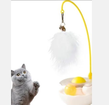 Cat Toys - Interactive Toy For Cat , Kitten Toys, Lightweight Resin Duck Shape Fun Stick For Kitten Play Indoor Outdoor ,Removable And Washable Duck Cat Toy